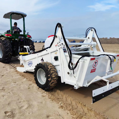 Máy rửa bãi biển gắn máy kéo 60HP để đi bộ phía sau máy làm sạch khu vực cát
