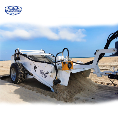 Máy làm sạch bãi biển đẹp 1200kg cho 20000-30000m'/h hoạt động nhặt đá