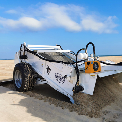 70HP máy kéo 1400mm Stainless Steel Screen Beach Cleaner để làm sạch cát
